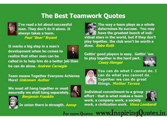 Best Teamwork Quotes by Famous People - Thoughts on Teamwork
