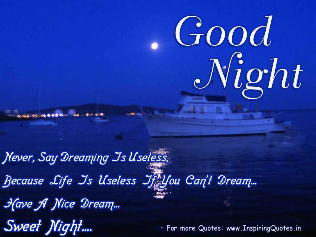 Good night Thoughts in english - Inspiring Quotes - Inspirational ...