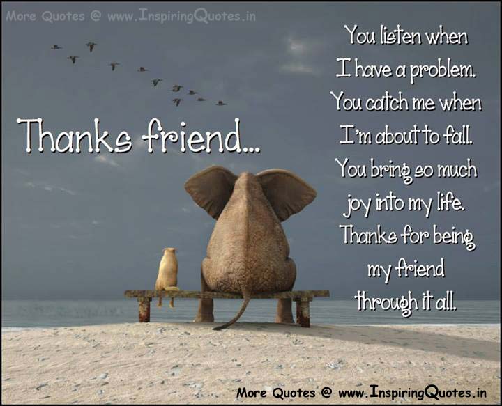 Thanks for being my Friend Quotes, Friendship Sayings in English